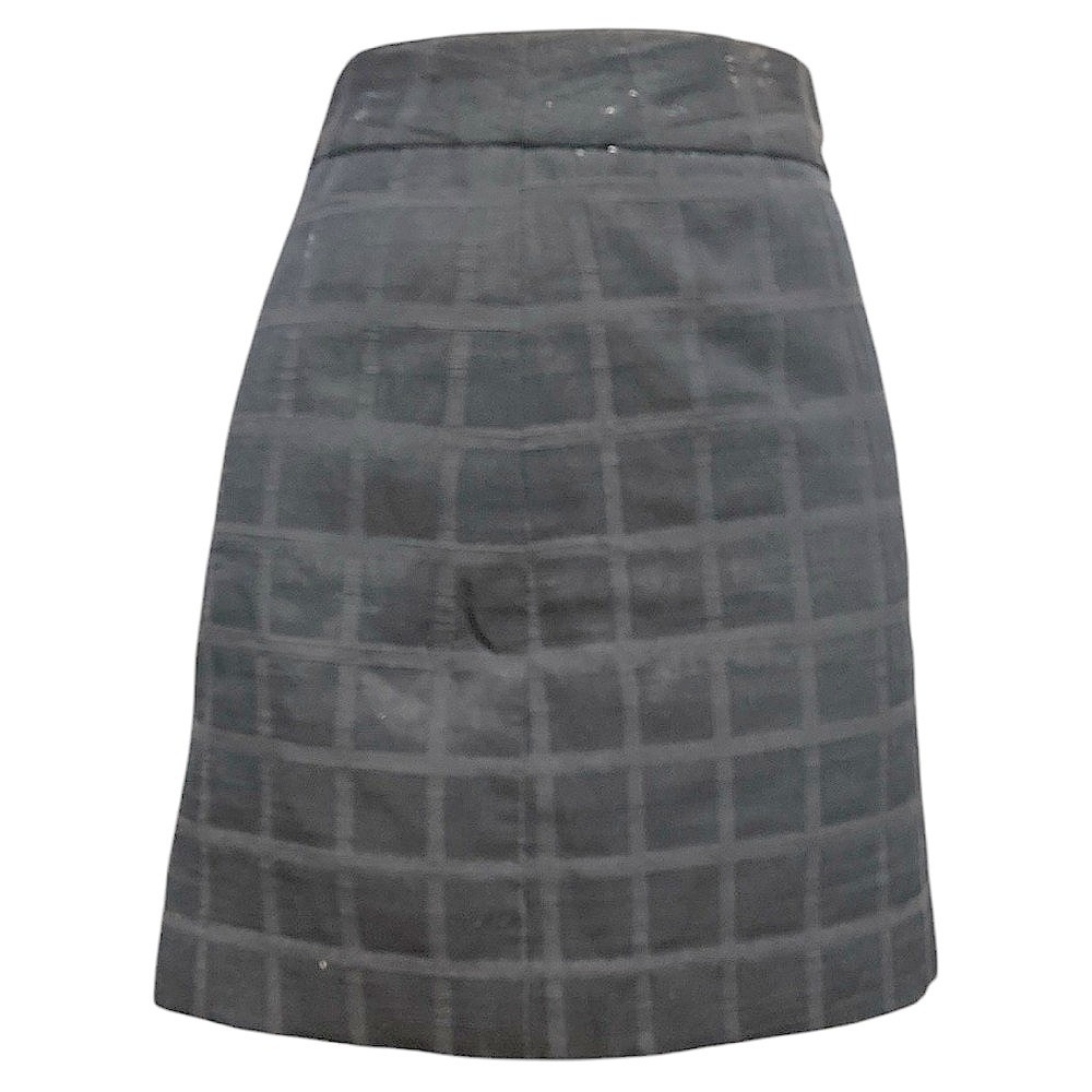 Gap Navy Plaid‎ Textured Mini Skirt Size 0 Holiday 2010